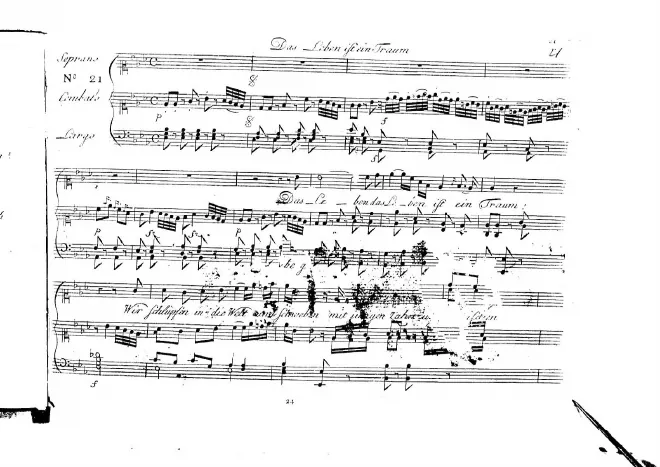 First page of Das Leben ist ein Traum
