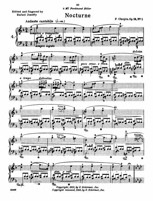 First page of Nocturnes
