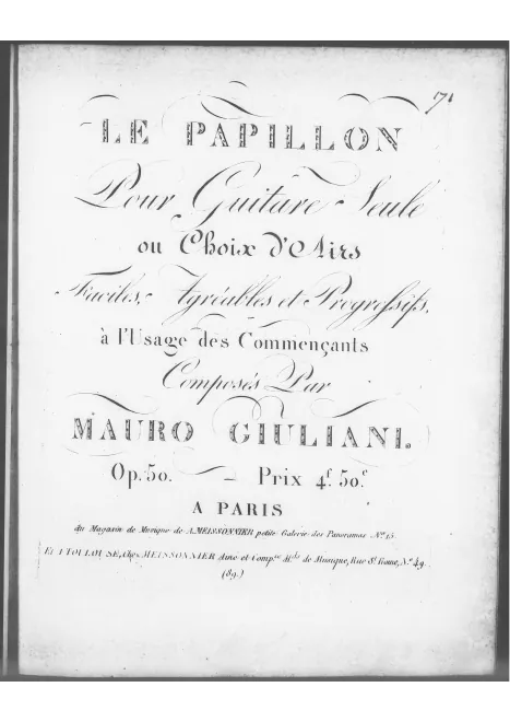 First page of Le Papillon