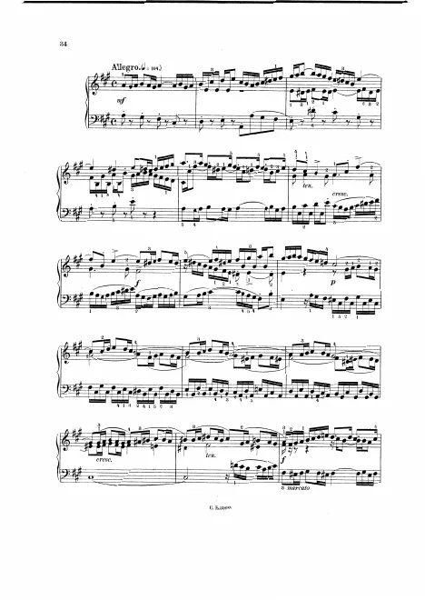 First page of Sinfonia in A major