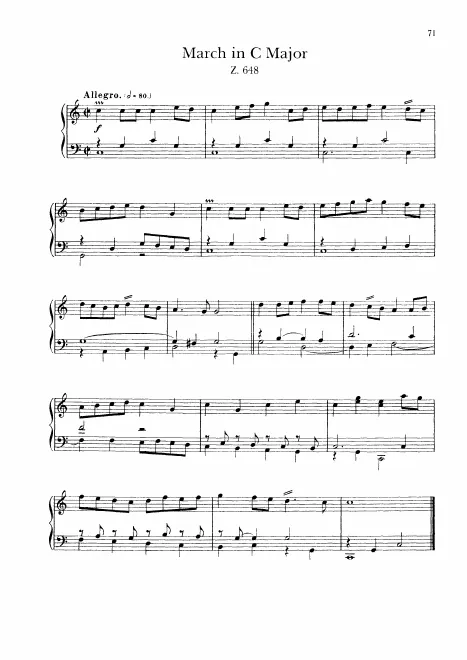 First page of March in C major