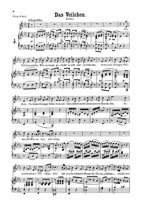 First page of Das Veilchen