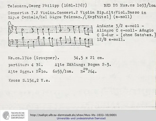 First page of Concerto for 2 Violins