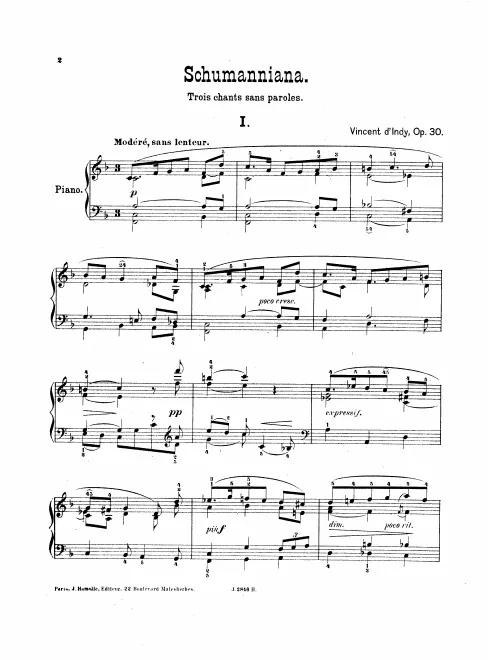 First page of Schumanniana