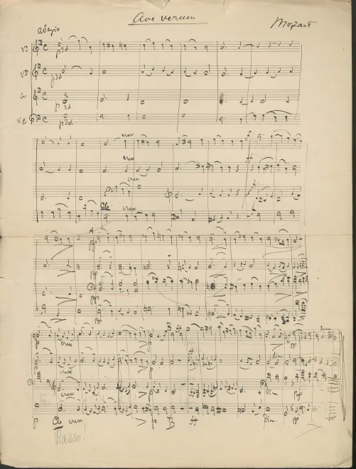 First page of Ave verum corpus