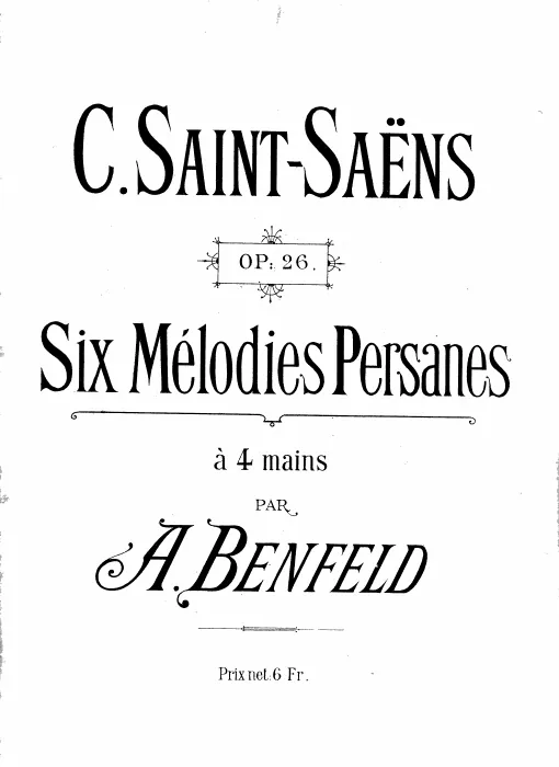 First page of Mélodies persanes