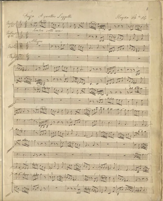 First page of String Quartet in C major