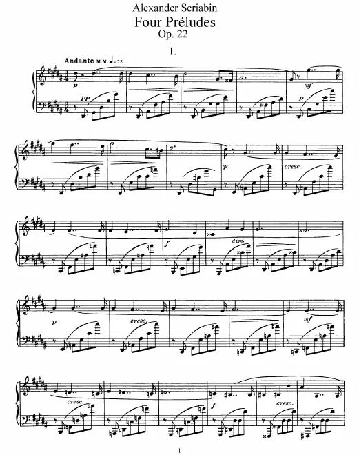 First page of 4 Preludes