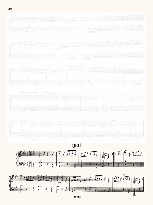 First page of Jig in G minor