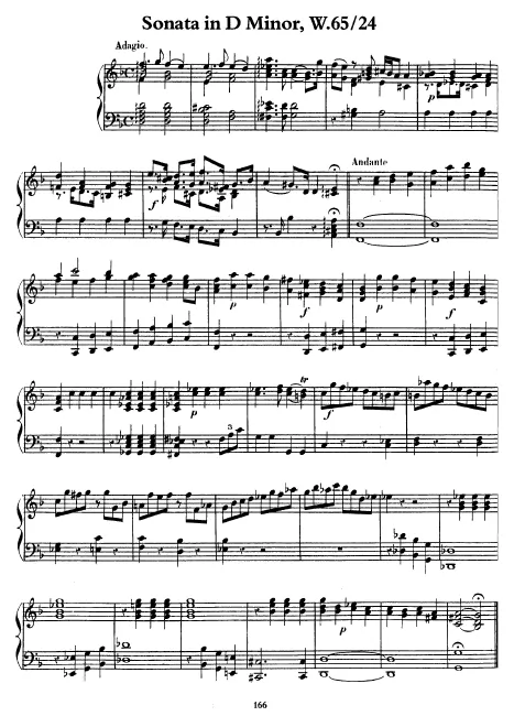 First page of Keyboard Sonata in D minor