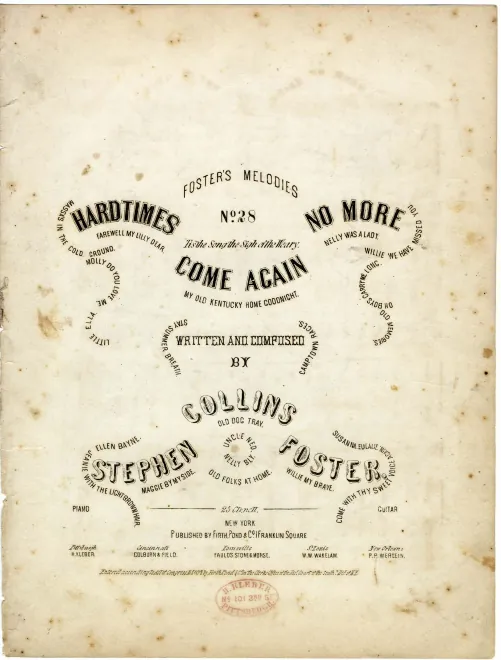 First page of Hard Times Come Again No More