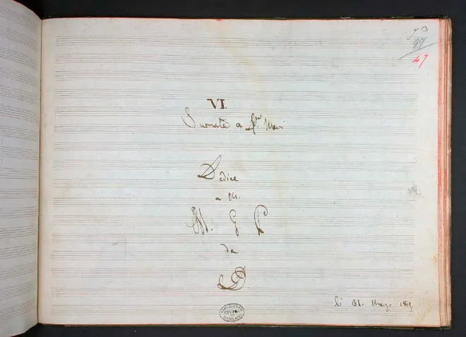 First page of Sonata for Piano Four-Hands in C major