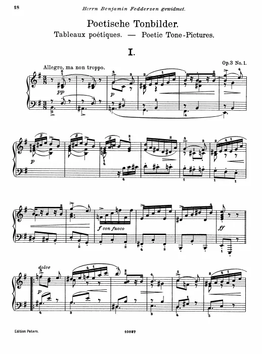 First page of Poetic Tone-Pictures
