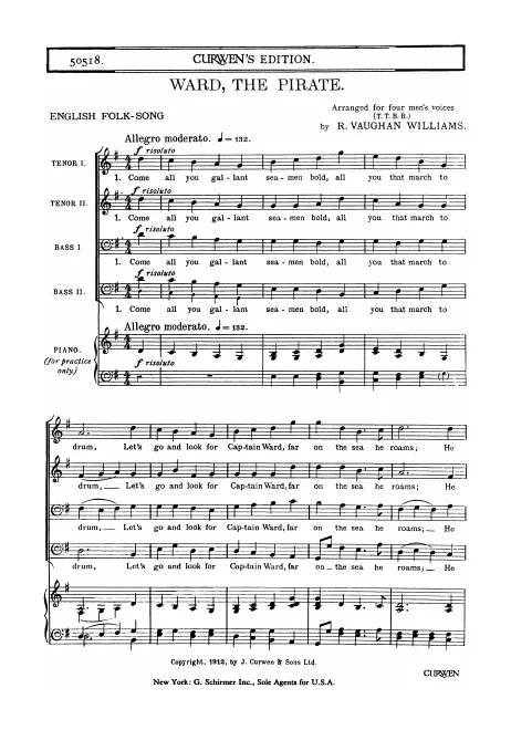 First page of Ward, the Pirate