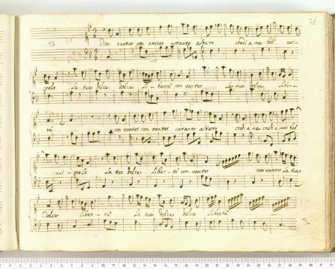 First page of Non vantar cotanto altero