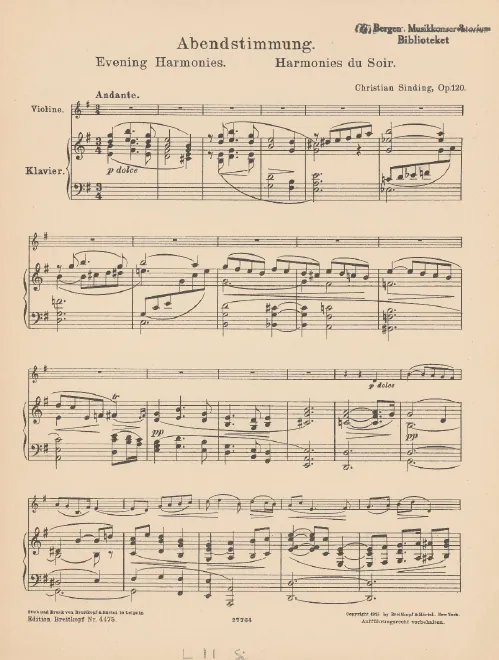 First page of Abendstimmung
