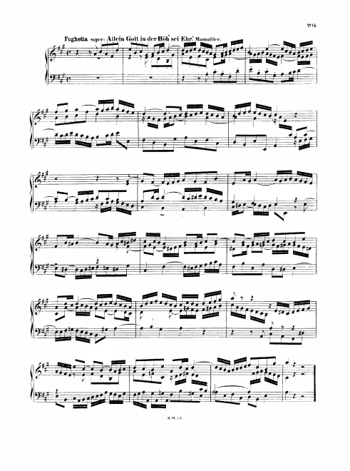 9. Fughetta super 'Allein Gott in der Höh sei Ehr', BWV 677