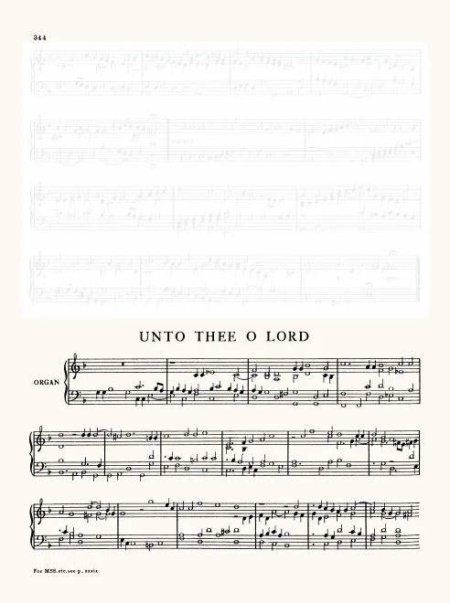 First page of Unto Thee, O Lord