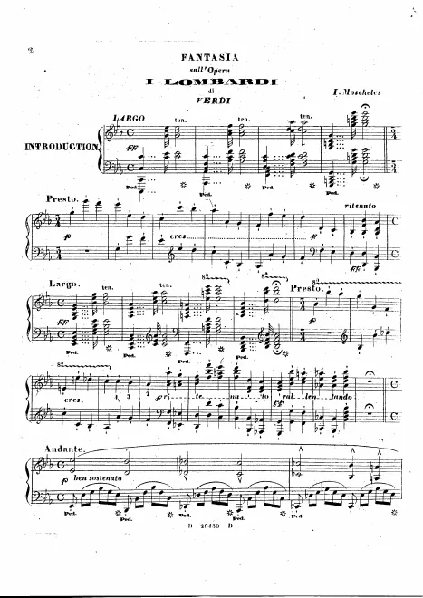 First page of Fantasia sur Verdi's Opera 'I Lombardi'