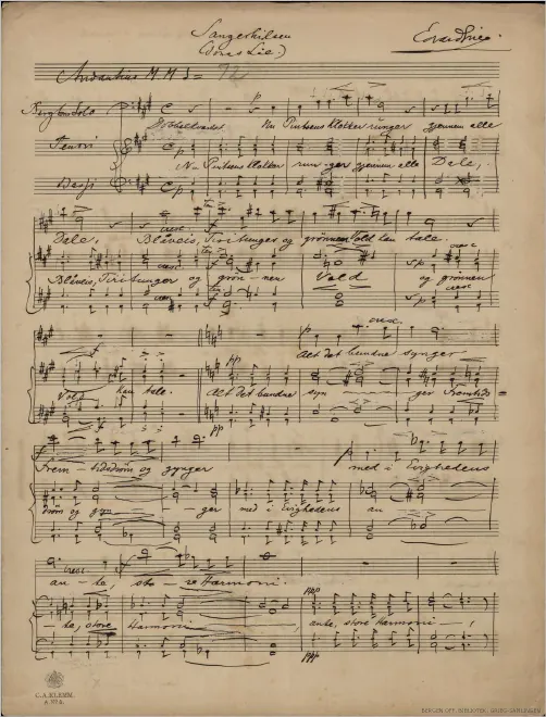 First page of Kristianiensernes sangerhilsen