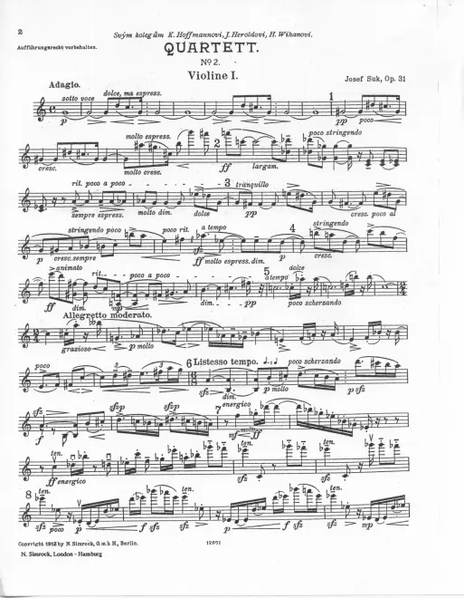 First page of String Quartet No.2