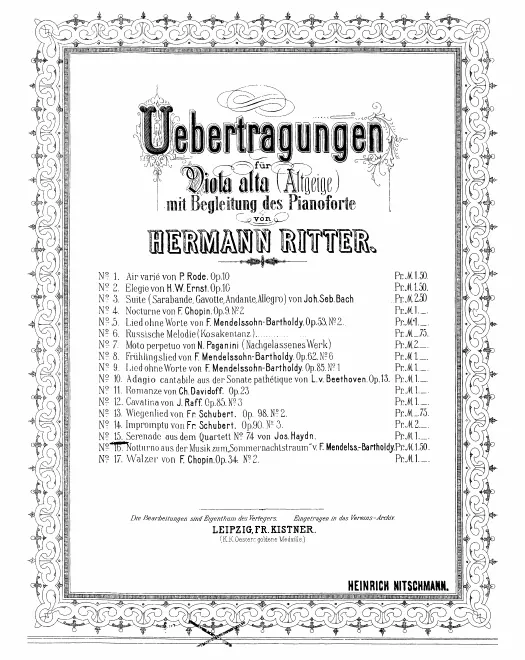 First page of String Quartet in F major, Hob.III:17