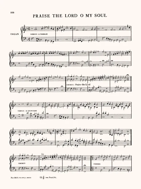 First page of Praise the Lord, O My Soul