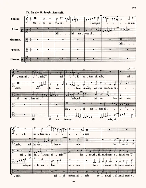 First page of Mihi autem nimis