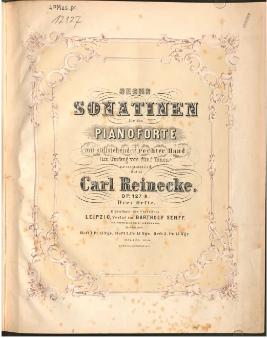 First page of 6 Sonatinas for Piano 4 Hands