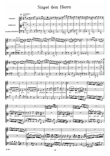First page of Singet dem Herrn ein neues Lied