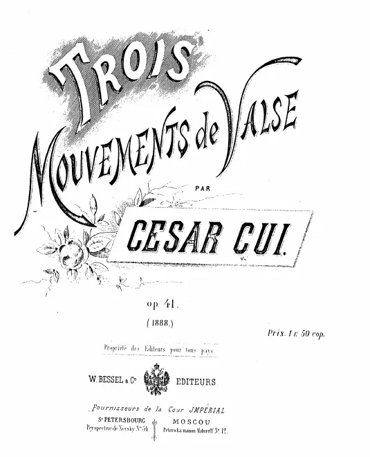 First page of 3 Mouvements de valse
