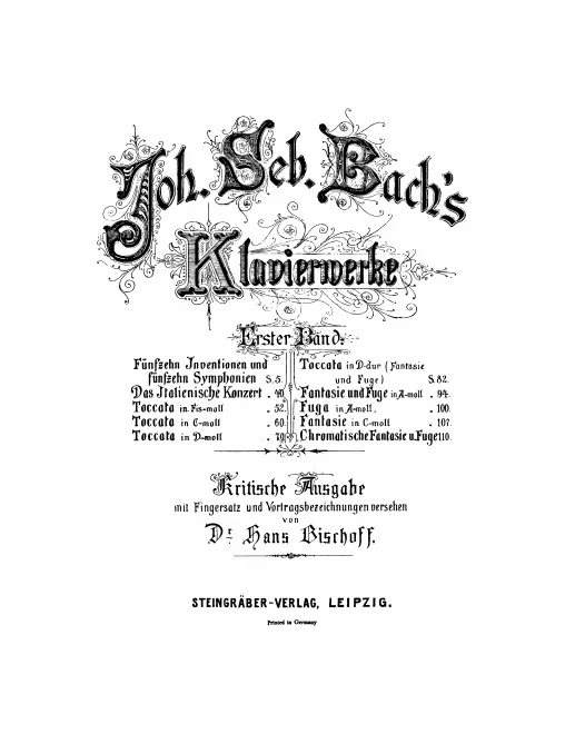 First page of Klavierwerke Bischoff-Ausgabe