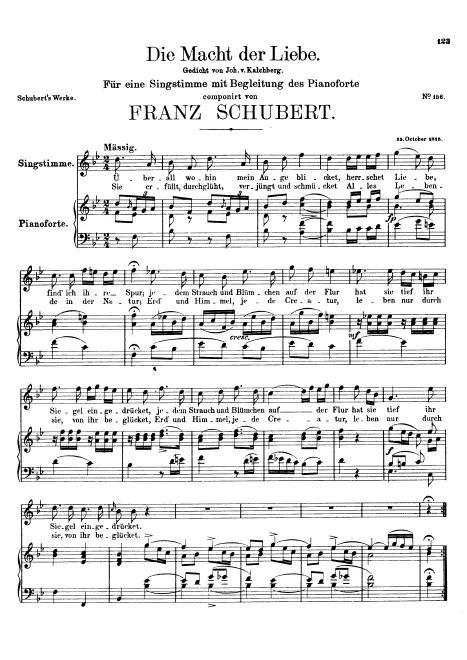 First page of Die Macht der Liebe