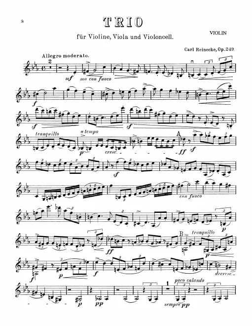 First page of String Trio, Op.249