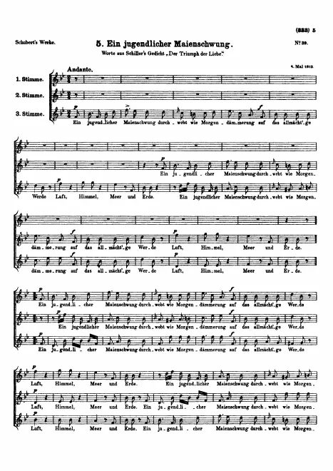 First page of Ein jugendlicher Maienschwung