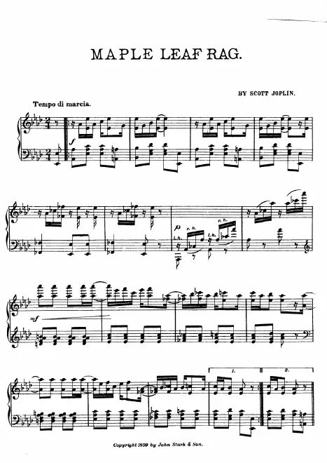 First page of Maple Leaf Rag
