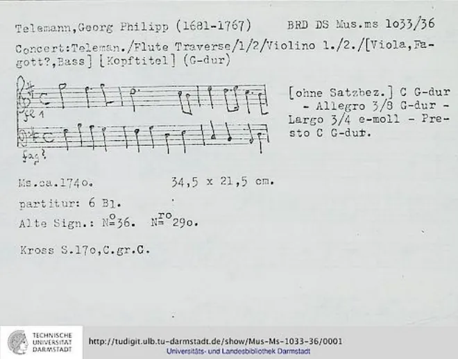 First page of Concerto for 2 Flutes and Bassoon