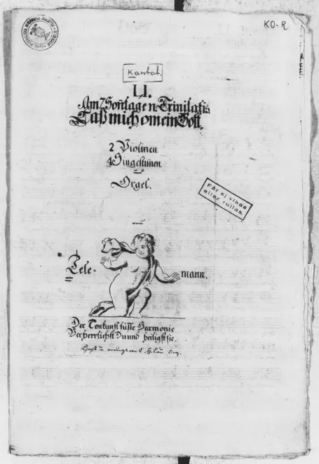 First page of Lass mich o mein Gott, TWV 1:1037