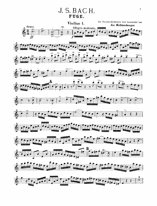 First page of Fantasia and Fugue
