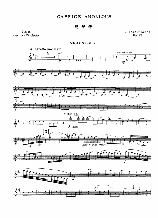 First page of Caprice andalous