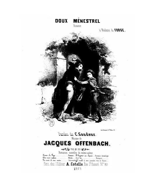 First page of Doux ménestrel