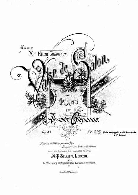 First page of Valse de salon