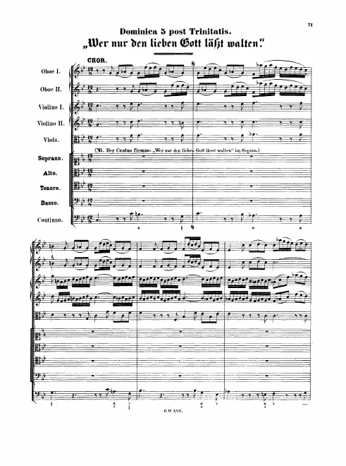 First page of Wer nur den lieben Gott lässt walten