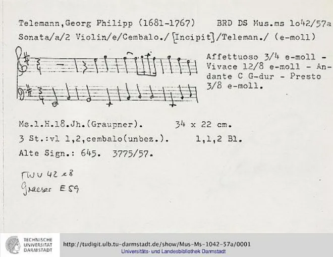 First page of Trio Sonata