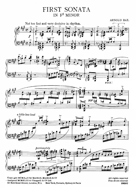 First page of Piano Sonata No.1