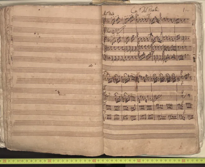First page of Violin Concerto in B-flat major