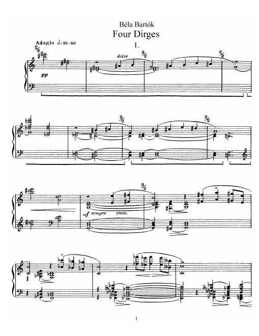 First page of 4 Dirges