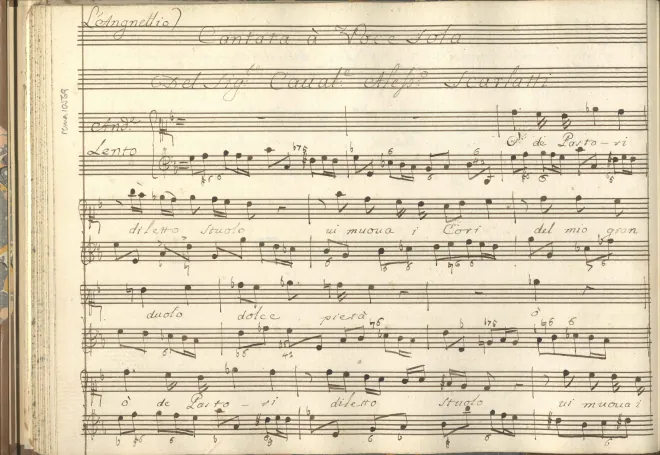 First page of O de’ pastori diletto stuolo