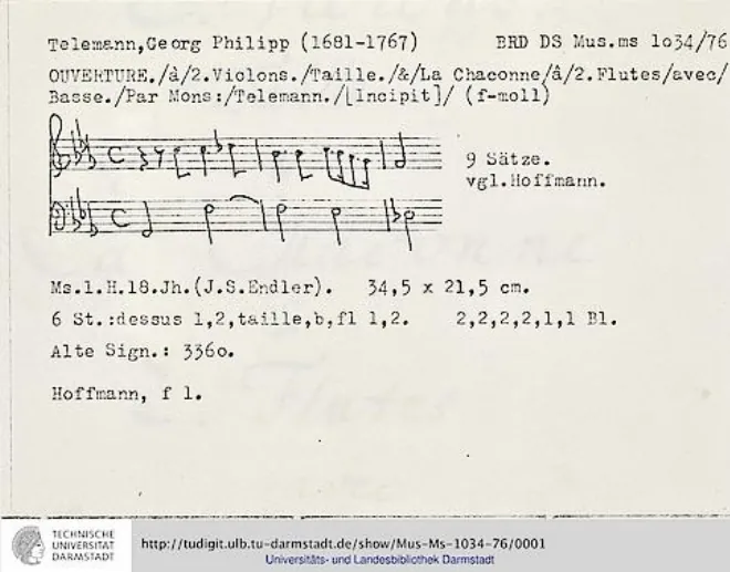 First page of Ouverture-Suite in F minor