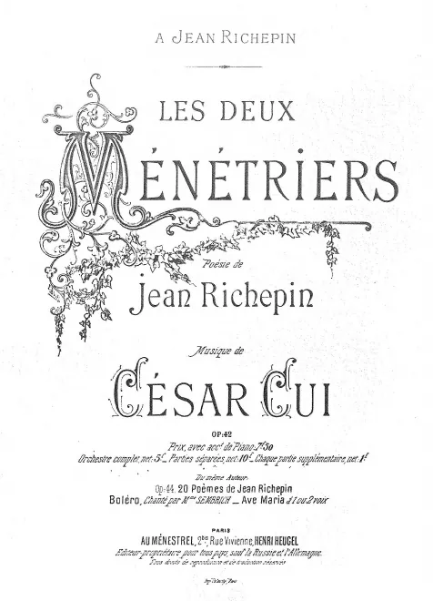 First page of Les deux ménétriers